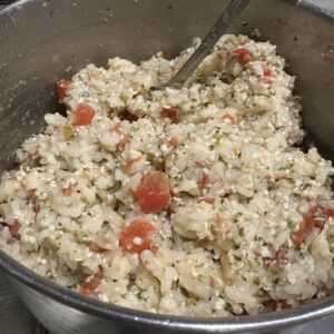 Savory Hemp Heart Sticky Rice = the secret is the RO*TEL Lime Juice and Cilantro