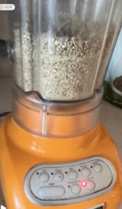 hemp seed being ground for making keto crackers
