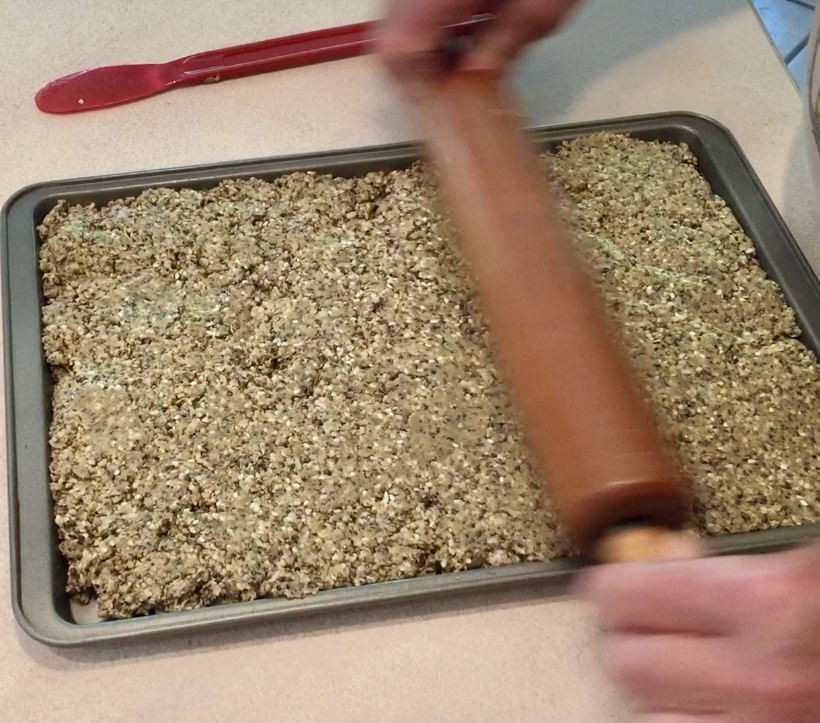 Hemp protein balls - time saver by using a cookie sheet