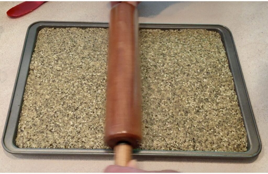 Hemp protein balls - time saver roll onto 9 x 13 cookie sheet