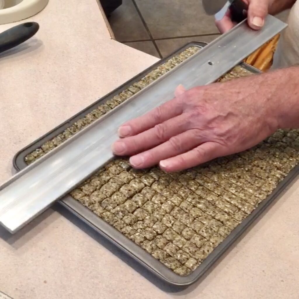 Hemp protein balls - time saver by using a cookie sheet