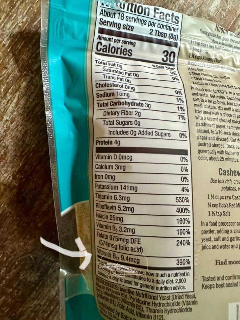 Hemp Seeds & Vitamin B12, nutrition yeast and B12